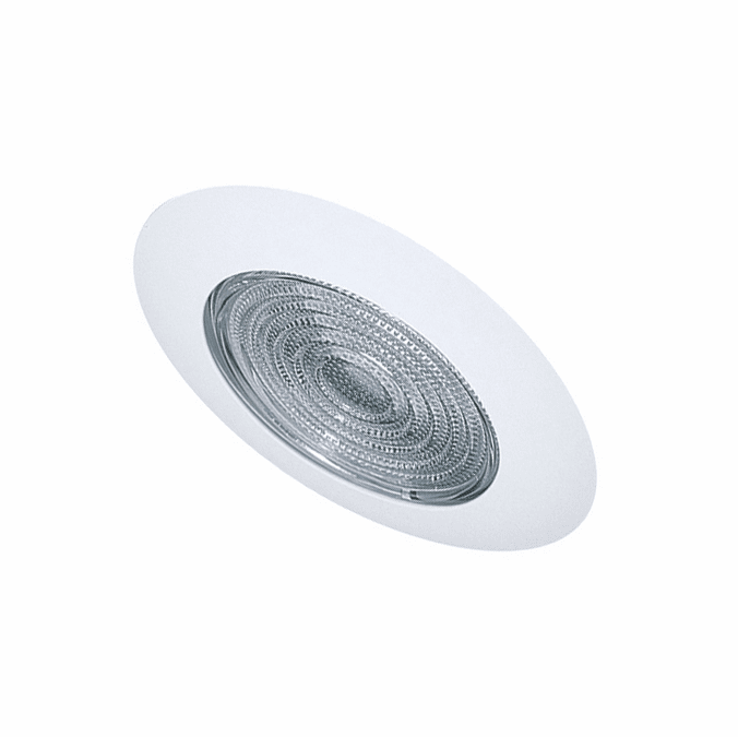 Elco EL13W Contemporary White Medium Base 6" Recessed Light Fresnel Shower Recessed Downlight
