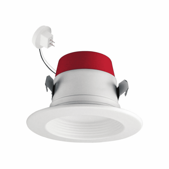 Elco EL140W 4 Inch Inserts Modern White LED 4? Bi-Pin Baffle Down Lighting Insert