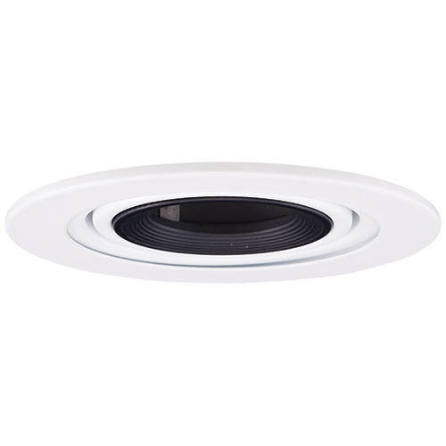Elco EL1433B Modern White / Black 4" Gimbal Ring With Recessed Lighting