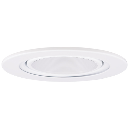 Elco EL1433W Contemporary White 4" Gimbal Ring With Recessed Lighting