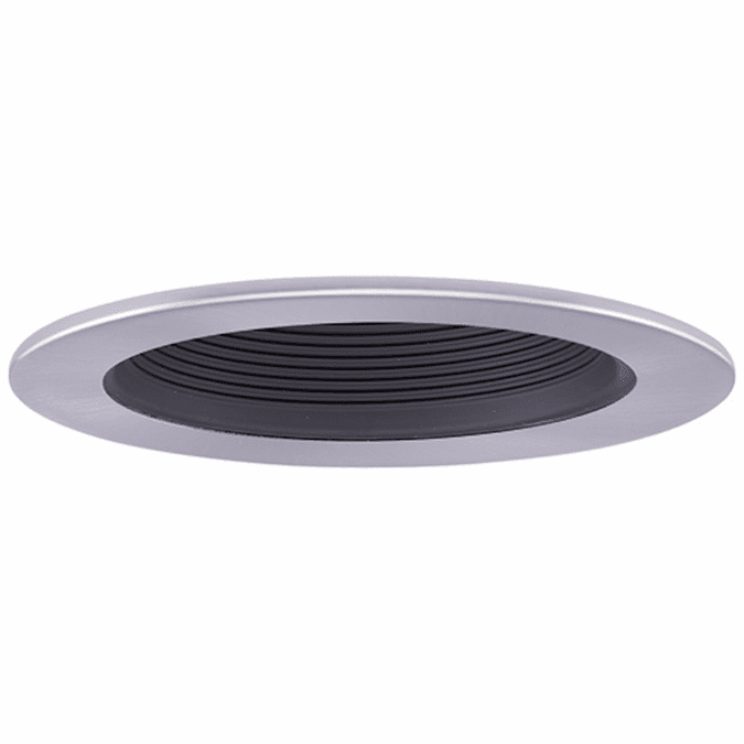 Elco EL1493BN Contemporary Black / Nickel 4" Low Voltage Recessed Lighting Baffle