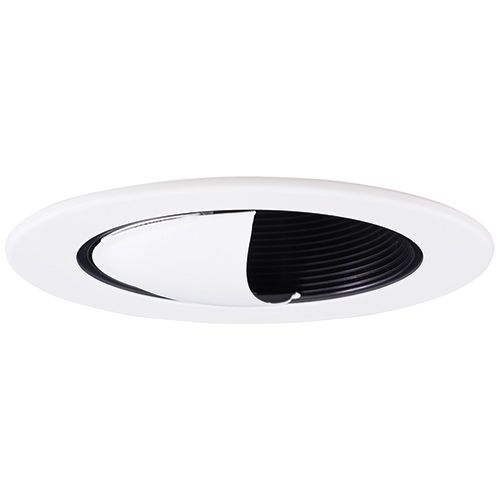 Elco EL1495B Contemporary White / Black 4" Recessed Lighting Baffle