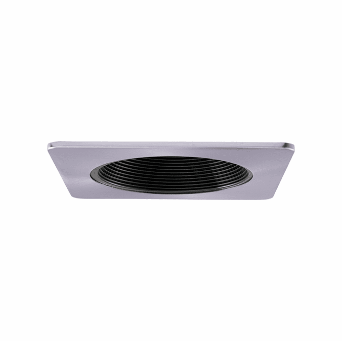 Elco EL2493BN Modern Nickel / Black 4" Square Phenolic Recessed