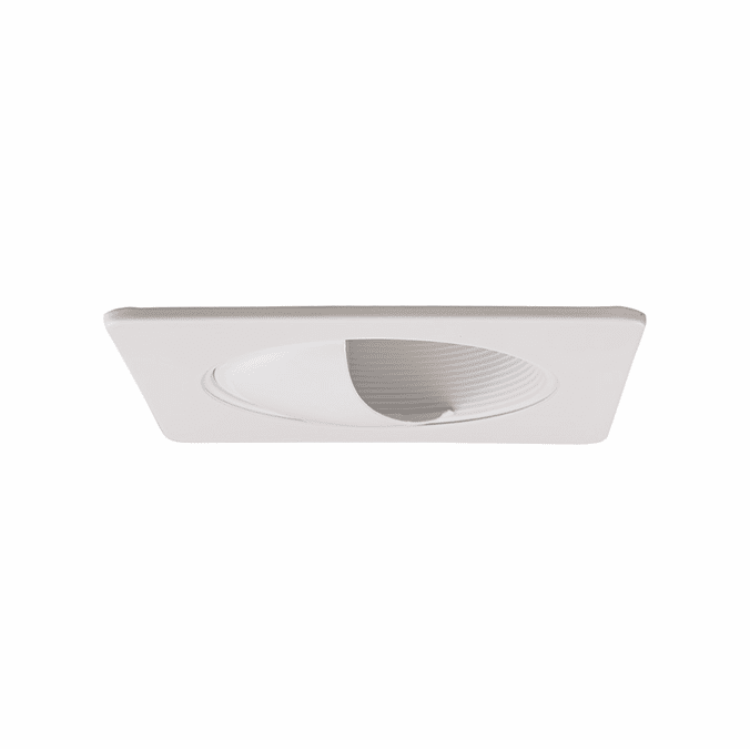 Elco EL2495W Modern White 4" Wall Wash Recessed Lighting Baffle Square