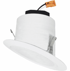 Elco EL425CT5W Modern White 12W 4 Inch Sloped Ceiling Reflector LED Recessed Downlight Insert