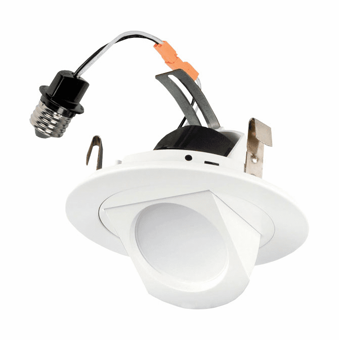 Elco EL49627W 4” Modern White 4" Adjustable PullDown LED Recessed