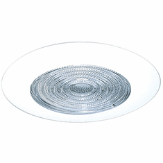 Elco EL5113W Modern White Medium Base 5" Down Lighting Shower with Fresnel Lens and Reflector Recessed Light Recessed Light Trim