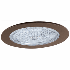 Elco EL513BZ Modern Bronze Medium Base 5" Recessed Light Fresnel Lens Shower Recessed Downlight