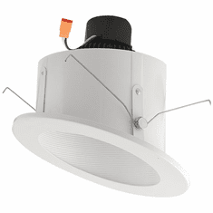 Elco EL713CT5W Modern White 15W 6 Inch Sloped Ceiling Baffle Recessed LED Light Insert
