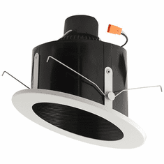 Elco EL714CT5B Modern Black 18W 6 Inch Sloped Ceiling Baffle LED Recessed Downlight Insert