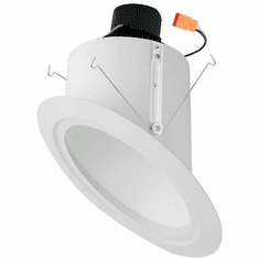Elco EL762CT5W Contemporary White Recessed LED Ceiling Light 18W 6 Inch Super Sloped Ceiling Recessed LED Ceiling Light Reflector Inserts