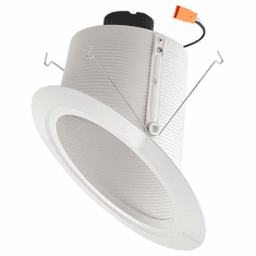 Elco EL764CT5W Modern White LED Down Light 18W 6 Inch Super Sloped Ceiling LED Down Light Baffle Inserts