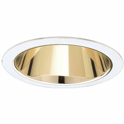 Elco EL816G Contemporary Gold w/White Ring 8" Reflector Recessed Light Recessed Light Trim