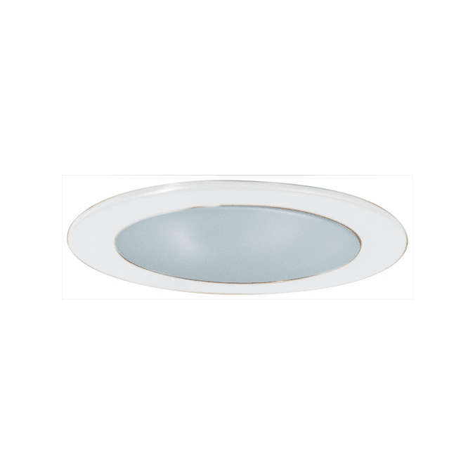 Elco EL9112W Contemporary White Medium Base 4" Shower with Frosted Lens and Reflector Mini Ceiling Can Light