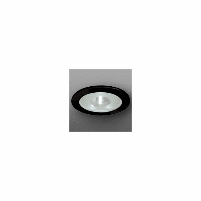 Elco EL915B Modern Black Medium Base 4" Down Lighting Shower with Frosted Pinhole Glass Mini Ceiling Can Light
