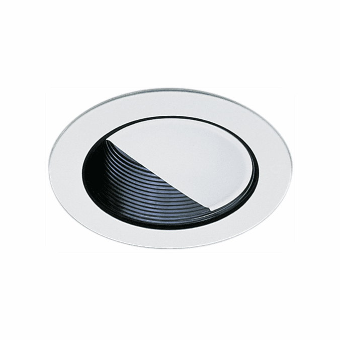 Elco EL992B Contemporary Black with White Medium Base 4" Recessed Light Wall Wash Mini Recessed Downlight