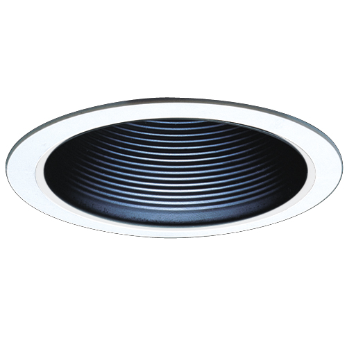 Elco ELM300B Modern Black Medium Base 6" Recessed Light Selfflanged