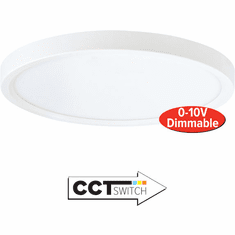 Elco ELSP83DXCT3W Contemporary White Recessed LED Ceiling Light 8 Inch Round Sky Panel