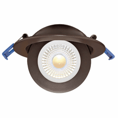 Elco ERT416CT5BZ Elm System Modern Bronze 4" Floating Adjustable Eyeball Downlight with 5-CCT Switch LED Pot Light