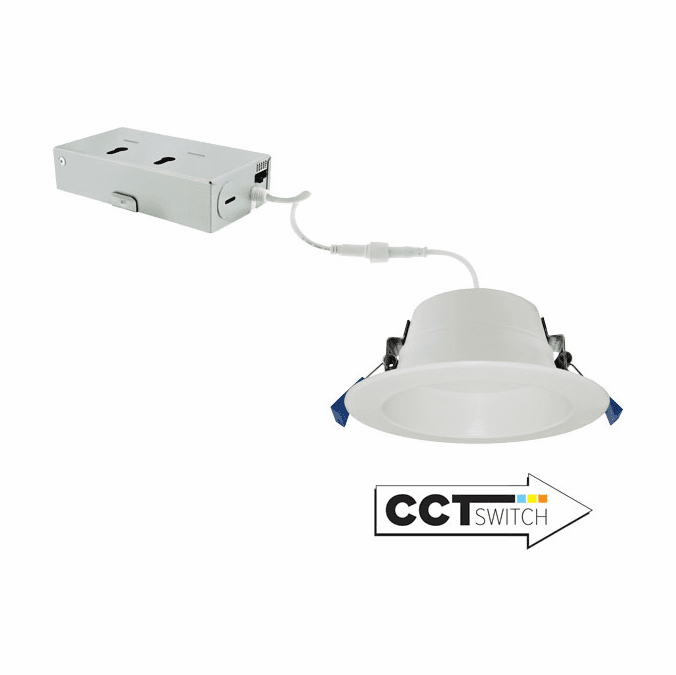 Elco ERT495CT5DXW 5-CCT Modern White LED Recessed Lighting 4" Recessed Downlight