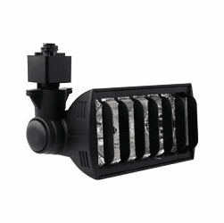 Elco ET660B Track Heads Modern Black Halogen 120V Line Voltage Wall Wash with Louver