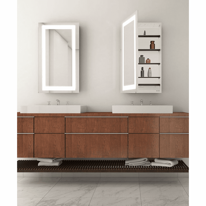 Electric Mirror AMB2330LT Ambiance Modern LED Left Hinge Mirrored Medicine EMIAMB