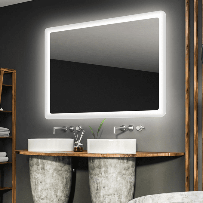 Electric Mirror EYL4836 Eyla Modern LED Rectangular Wall Mirror EMI