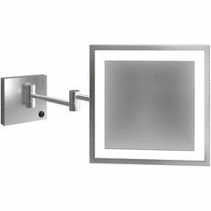 Electric Mirror MM-ELX-WM-SS01 Elixir Contemporary Polished Stainless LED Wall Mounted Mirror