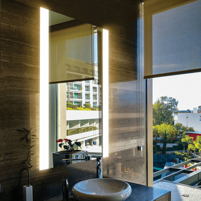 Electric Mirror NOV2436 Novo Contemporary LED Rectangular Mirror EMINOV2436