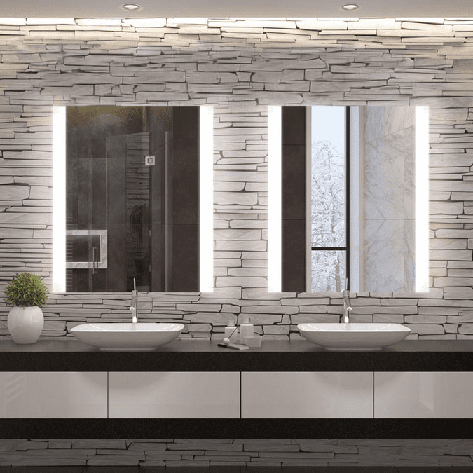 Electric Mirror NOV4836 Novo Contemporary LED Rectangular Wall Mirror EMINOV4836