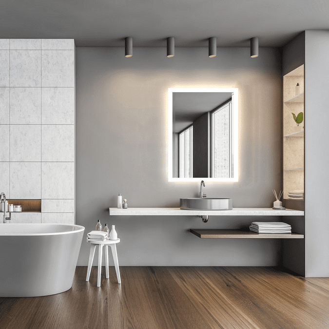 Electric Mirror PRE2436 Prestige Contemporary LED Wall Mounted Mirror