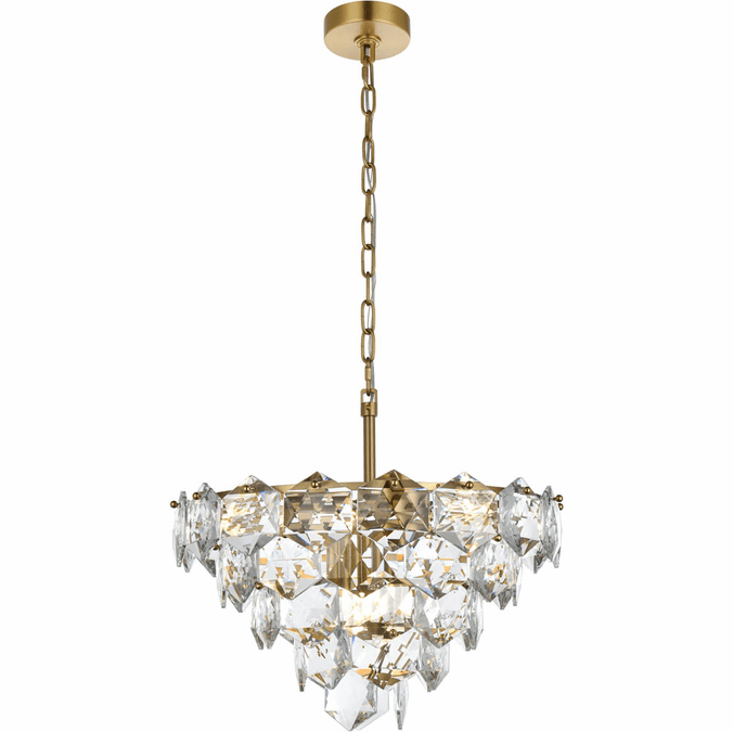 Elegant 1050D20SG Adaline Satin Gold 20" Pendant Light