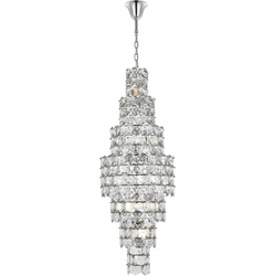 Elegant 1050SR24C Adaline Chrome Foyer Light Fixture