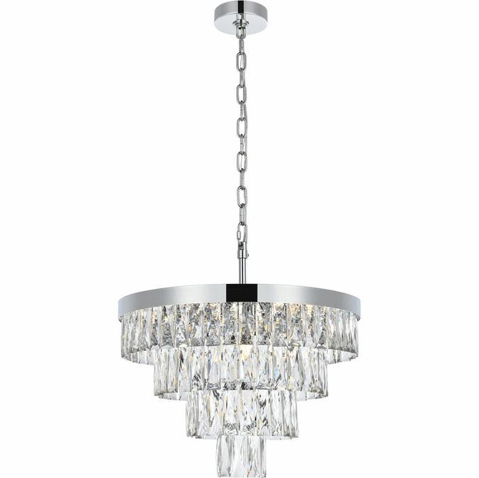 Elegant 1060D20C Josephine Chrome 20" Hanging Pendant Light