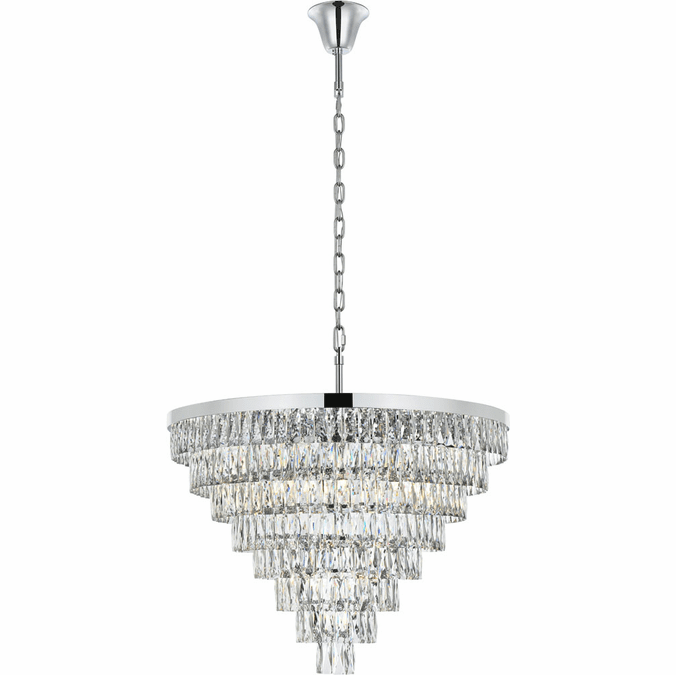Elegant 1060D36C Josephine Chrome 36" Hanging Pendant Lighting