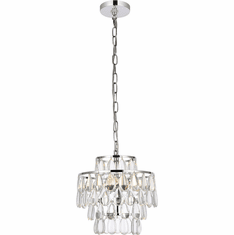Elegant 1102D12C Mila Chrome 12" Drop Ceiling Light Fixture