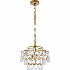 Elegant 1102D14BR Mila Brass 14" Ceiling Light Pendant
