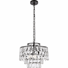 Elegant 1102D16BK Mila Black 16" Pendant Lighting