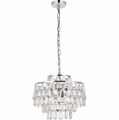 Elegant 1102D16C Mila Chrome 16" Drop Lighting Fixture