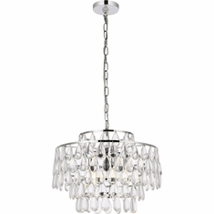 Elegant 1102D18C Mila Chrome 18" Pendant Lamp
