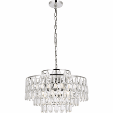 Elegant 1102D20C Mila Chrome 20" Pendant Lamp