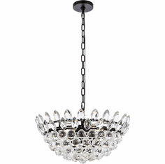 Elegant 1104D20BK Emilia Black 20" Drop Ceiling Light Fixture