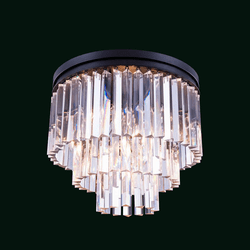 Elegant 1201F20MB-RC Urban Mocha Brown Finish 16" Tall Ceiling Lighting
