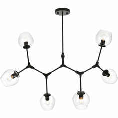 Elegant 1712G49BK Cavoli Contemporary Black Chandelier Lamp