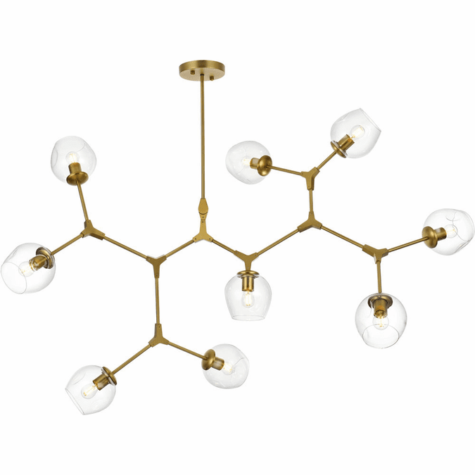 Elegant 1712G60BR Cavoli Contemporary Brass Lighting Chandelier