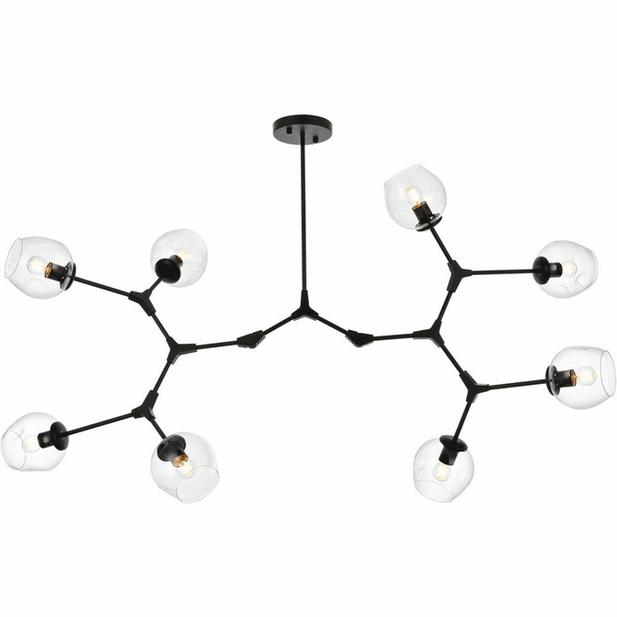 Elegant 1712G61BK Cavoli Modern Black Hanging Chandelier