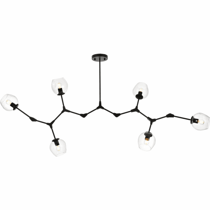Elegant 1712G70BK Cavoli Modern Black Hanging Chandelier
