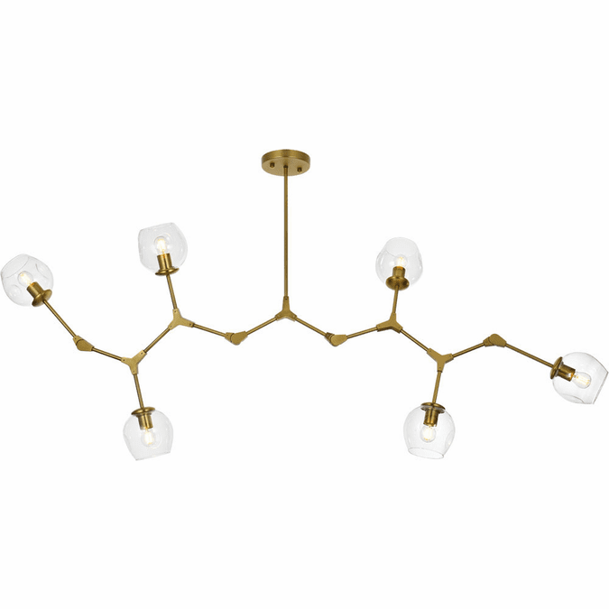 Elegant 1712G70BR Cavoli Modern Brass Ceiling Chandelier