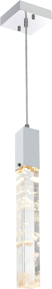 Elegant 2088D5C Aurora Chrome and Clear LED Mini Pendant Lighting ...
