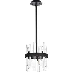 Elegant 2200D10BK Serena Crystal Black 10" Mini Pendant Lighting